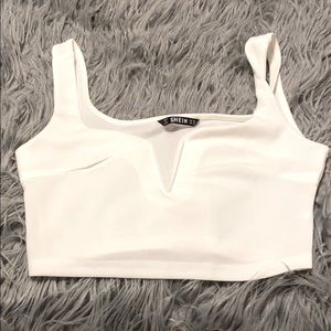 white crop top